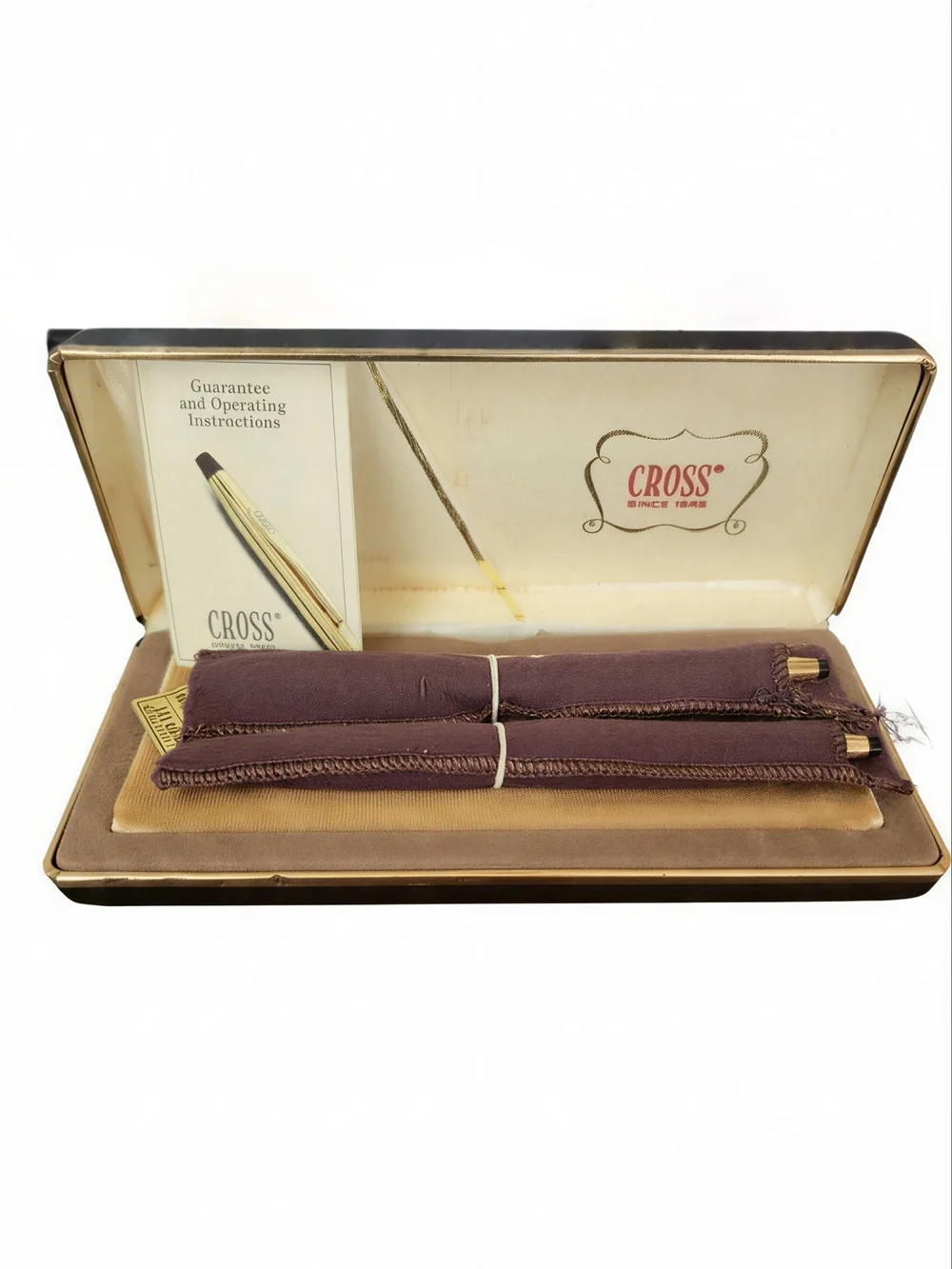 Cross Vintage Gold-Tone Pen & Pencil Set - Lifetime Mechanical Guarantee